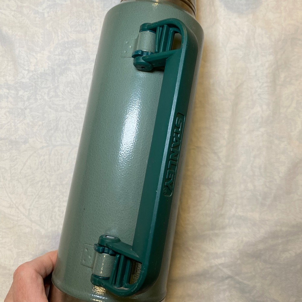 Stanley‎ Classic Vacuum Bottle 1.4 Qt / 1.32L Green Thermos w Handle Cup - Picture 10 of 12